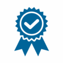 icon ribbon blue