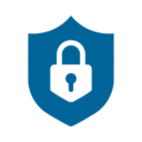 icon shield lock blue